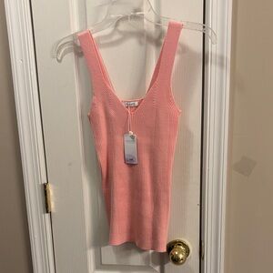 NWT. Lascana pure selection pink ribbed knitting top. Size 4/6